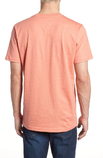 Shop Psycho Bunny V-neck T-shirt In Heather Coral