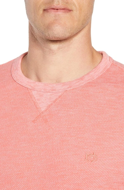 Shop Southern Tide Upper Deck Twill Shirt In Sea Coral