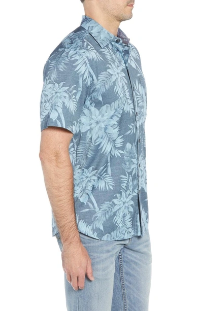 Shop Tommy Bahama Tropical Tones Regular Fit Sport Shirt In Ocean Deep