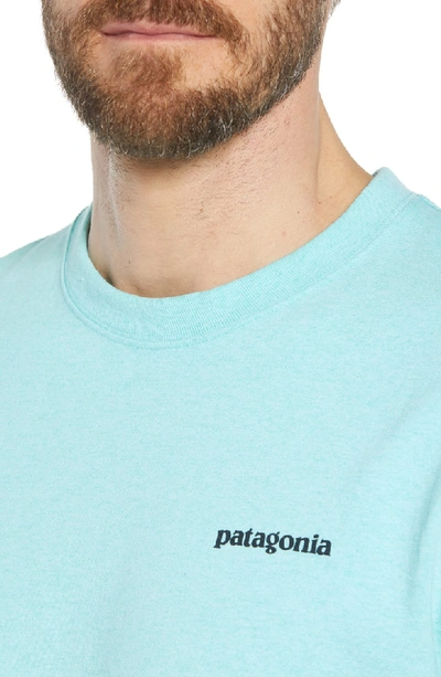 Shop Patagonia Fitz Roy Trout Crewneck T-shirt In Bend Blue