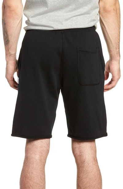 Shop Reigning Champ Fight Night Cut Off Sweat Shorts In Black/ White