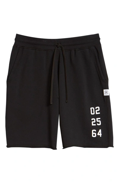 Shop Reigning Champ Fight Night Cut Off Sweat Shorts In Black/ White