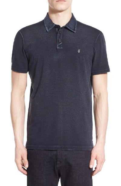 Shop John Varvatos 'peace' Slim Fit Polo In Marine