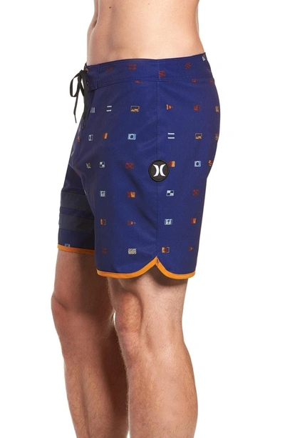 Shop Hurley Phantom Block Party Board Shorts In Blue Force