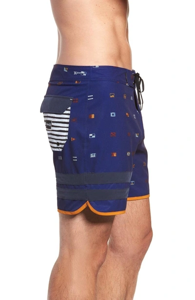 Shop Hurley Phantom Block Party Board Shorts In Blue Force