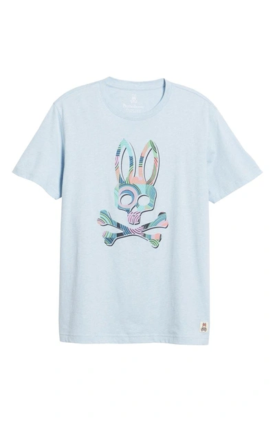 Shop Psycho Bunny Logo Graphic T-shirt In Heather Ice