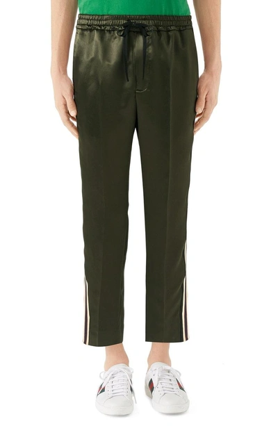 Shop Gucci Track Pants In Green