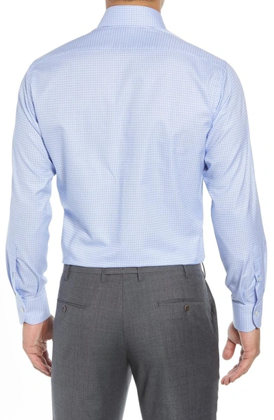 Shop Ike Behar Regular Fit Check Dress Shirt In Blue