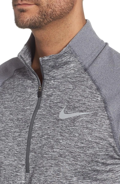 Shop Nike Element Hz 2.0 Performance Pullover In Dark Grey/ Heather