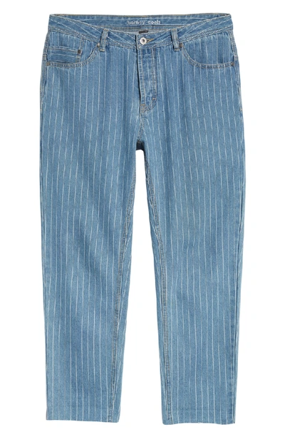 Shop Barney Cools B. Relaxed Jeans In Stripe Denim Crop