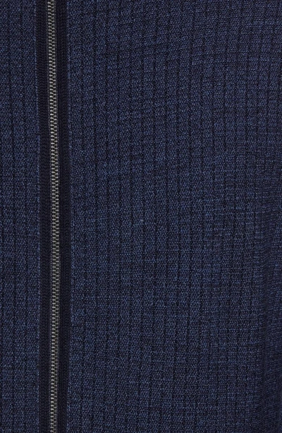Shop Hugo Boss Emondo Regular Fit Wool Zip Sweater In Blue