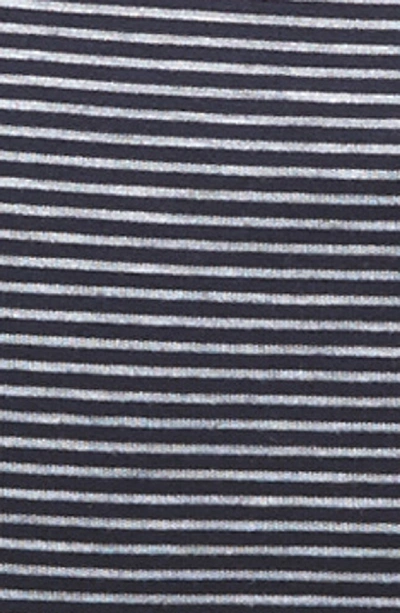 Shop Hanro Sporty Stripe Cotton Boxers In Marine Grey Stripe