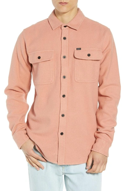Shop Obey Outpost Flannel Shirt Jacket In Rose