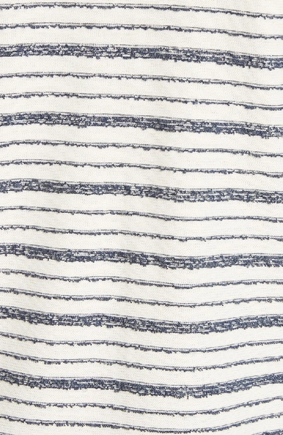 Shop Norse Projects Niels Textured Stripe T-shirt In Dark Navy