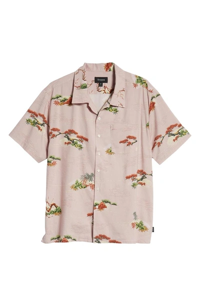Shop Brixton Lovitz Print Woven Shirt In Rose