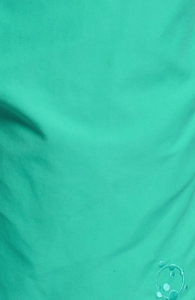 Shop Vilebrequin 'moorea' Water Reactive Turtle Print Swim Trunks In Veronese Green