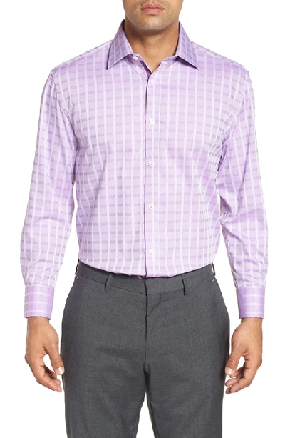 Shop English Laundry Regular Fit Check Dress Shirt In Purple