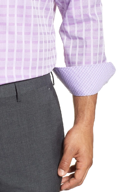 Shop English Laundry Regular Fit Check Dress Shirt In Purple