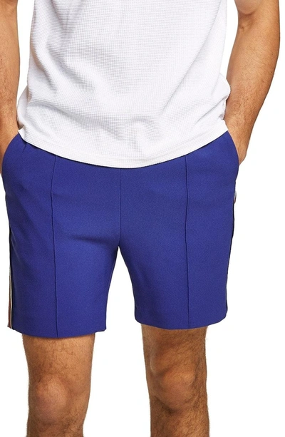 Shop Topman Side Stripe Smart Classic Shorts In Blue