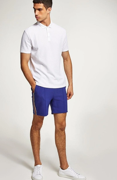 Shop Topman Side Stripe Smart Classic Shorts In Blue