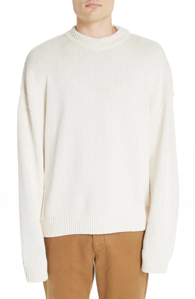 Shop Our Legacy Somar Oversized Crewneck Sweater In White