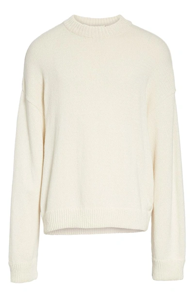 Shop Our Legacy Somar Oversized Crewneck Sweater In White