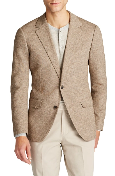 Shop Bonobos Jetsetter Slim Fit Knit Cotton Sport Coat In Brown Melange Knit