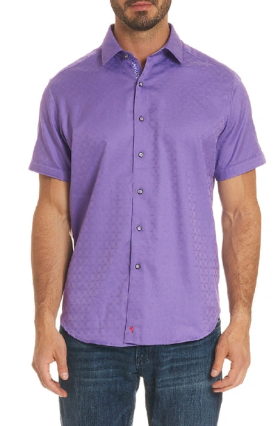 Shop Robert Graham Diamante Classic Fit Sport Shirt In Purple