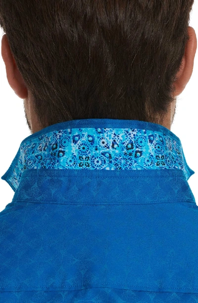 Shop Robert Graham Diamante Classic Fit Sport Shirt In Turquoise