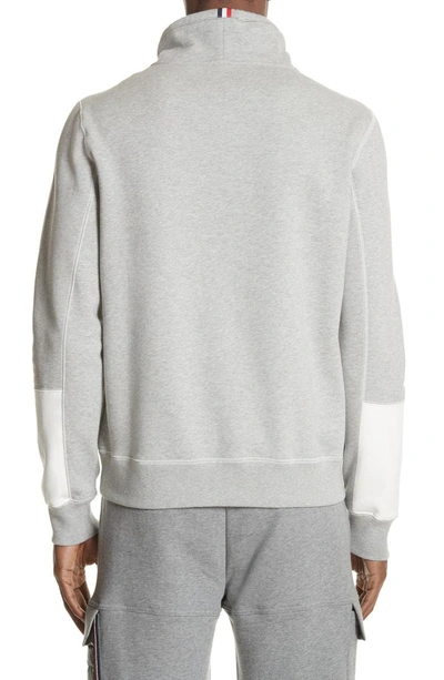 Shop Moncler Maglia Cowl Neck Sweatshirt In Light Grey