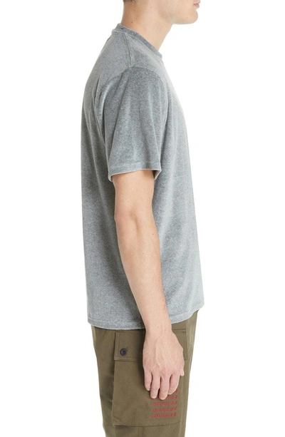 Shop Ovadia & Sons Velour T-shirt In Heather Grey
