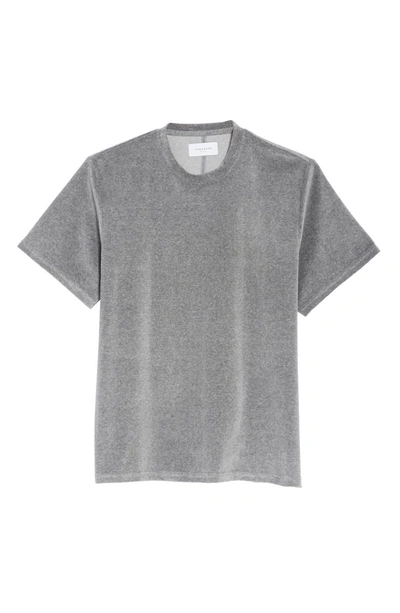 Shop Ovadia & Sons Velour T-shirt In Heather Grey
