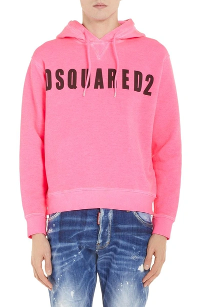 Shop Dsquared2 Logo Hoodie In Pink