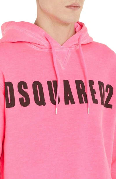 Shop Dsquared2 Logo Hoodie In Pink