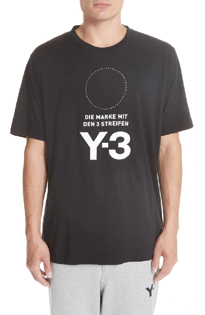 Shop Y-3 Stat Logo T-shirt In Black