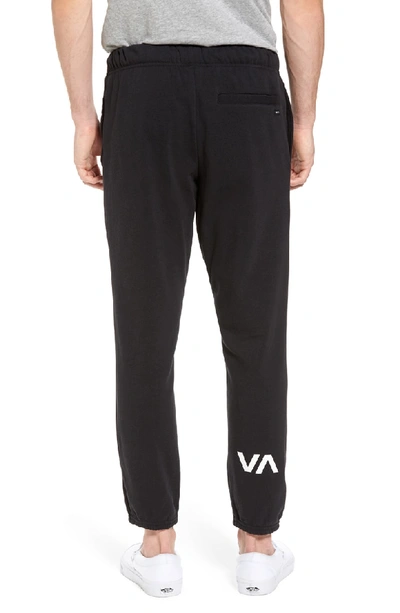 Shop Rvca Big Logo Sweatpants In Black