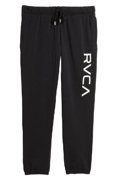 Shop Rvca Big Logo Sweatpants In Black