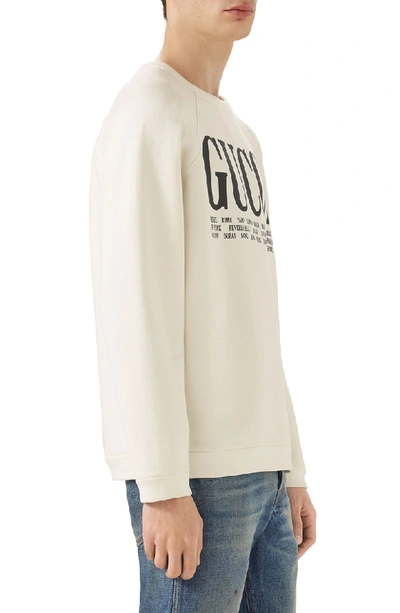 Shop Gucci Flagship City Graphic Sweatshirt In Milk