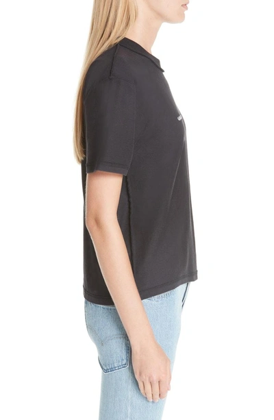 Shop Vetements Fitted Inside-out Tee In Black