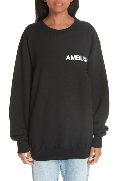 Shop Ambush Crewneck Sweatshirt In Blak