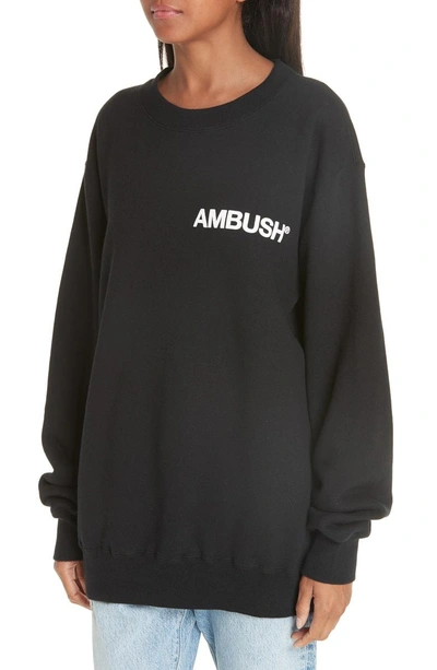 Shop Ambush Crewneck Sweatshirt In Blak