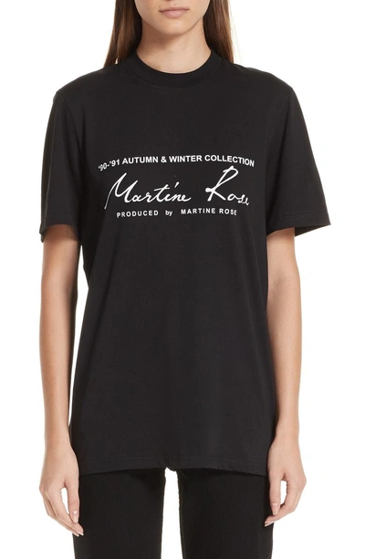 Shop Martine Rose Classic Logo Tee In Black/ White