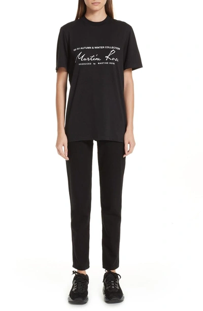 Shop Martine Rose Classic Logo Tee In Black/ White