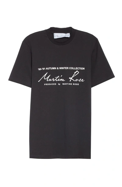 Shop Martine Rose Classic Logo Tee In Black/ White
