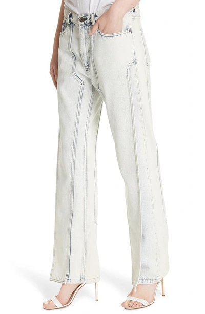 Shop Y/project Pocket Detail Jeans In White Stonewash