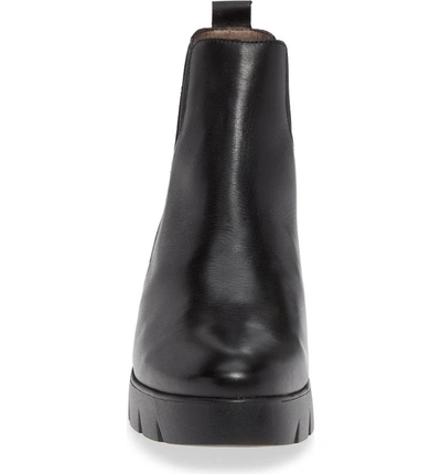 Shop Wonders Pull-on Chelsea Boot In Black Leather
