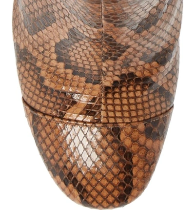 Shop Alexandre Birman Corella Exotic Genuine Python Bootie In Toffee Brown