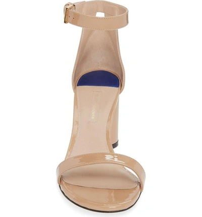 Shop Stuart Weitzman 75lessnudist Ankle Strap Sandal In Adoani Patent