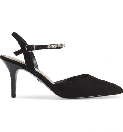 Shop Nina Tonya Pointy Toe Pump In Black Faux Suede