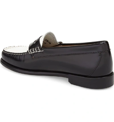 Shop G.h. Bass & Co. 'whitney' Loafer In Black/ White Leather